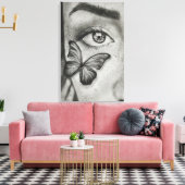 Papillon Focus Leinwanddruck (Insitu (Wohnzimmer))