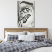 Papillon Focus Leinwanddruck (Insitu (Schlafzimmer))