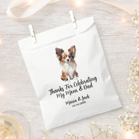 Papillon Full Color Pet Wedding Geschenktütchen (Ausgeschnitten)