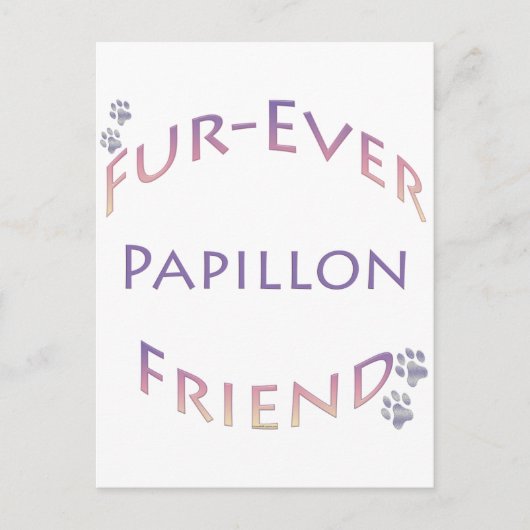 Papillon Furever Postkarte (Vorderseite)