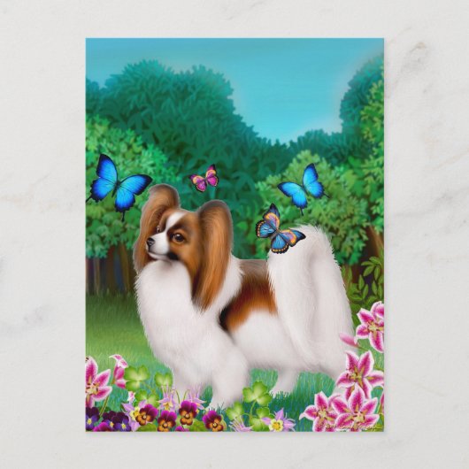 Papillon Garden Postcard Postkarte (Vorderseite)