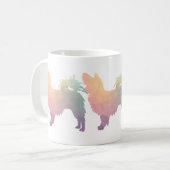 Papillon Geometric Muster Moderne Silhouette Kaffeetasse (Vorderseite Links)