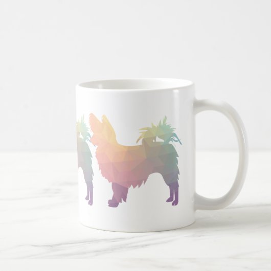 Papillon Geometric Muster Moderne Silhouette Kaffeetasse (Rechts)