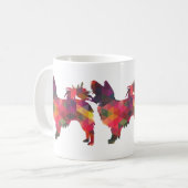 Papillon Geometric Muster Moderne Silhouette Kaffeetasse (Vorderseite Links)