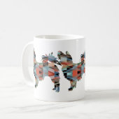 Papillon Geometric Muster Moderne Silhouette Kaffeetasse (Vorderseite Links)