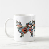 Papillon Geometric Muster Moderne Silhouette Kaffeetasse (Links)