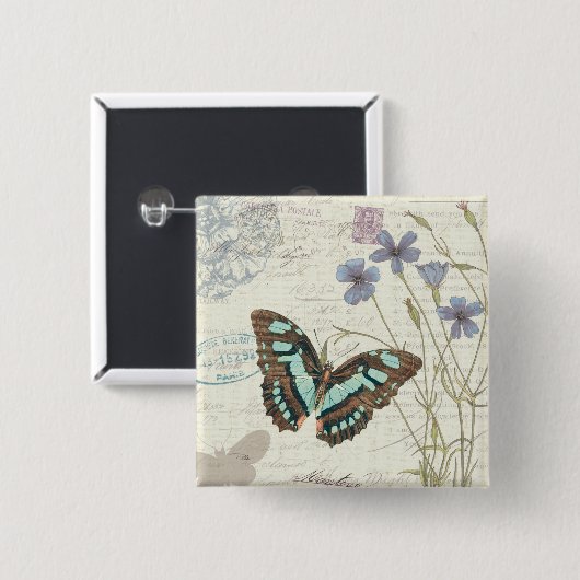 Papillon Geschichten Button (Vorne & Hinten)