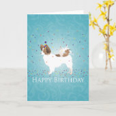 Papillon - Glücklicher Geburtstag Karte (Gelbe Blume)