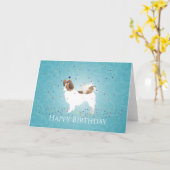 Papillon - Glücklicher Geburtstag Karte (Gelbe Blume)