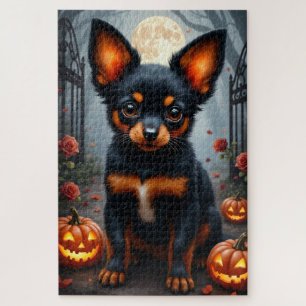 Papillon Gothic Garden Halloween Portrait Kunst Puzzle