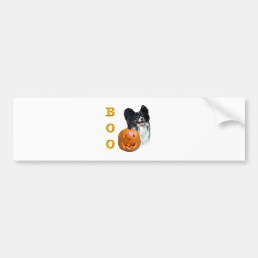 Papillon Halloween BOO Autoaufkleber (Vorne)