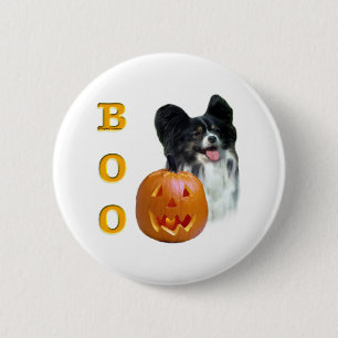 Papillon Halloween BOO Button