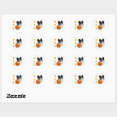 Papillon Halloween BOO Herz-Aufkleber (Blatt)