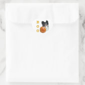 Papillon Halloween BOO Herz-Aufkleber (Tasche)