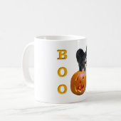 Papillon Halloween BOO Kaffeetasse (Vorderseite Links)
