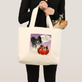 Papillon Halloween Candy Jumbo Stoffbeutel (Vorderseite (Produkt))