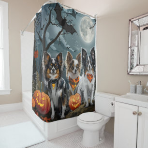 Papillon Halloween Spooky Duschvorhang