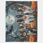 Papillon Halloween Spooky Fleecedecke (Vorderseite)