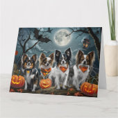 Papillon Halloween Spooky Karte (Vorderseite)