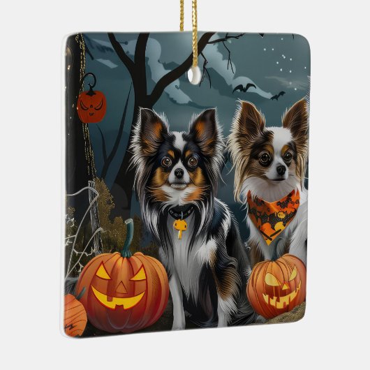 Papillon Halloween Spooky Keramikornament (Rechts)
