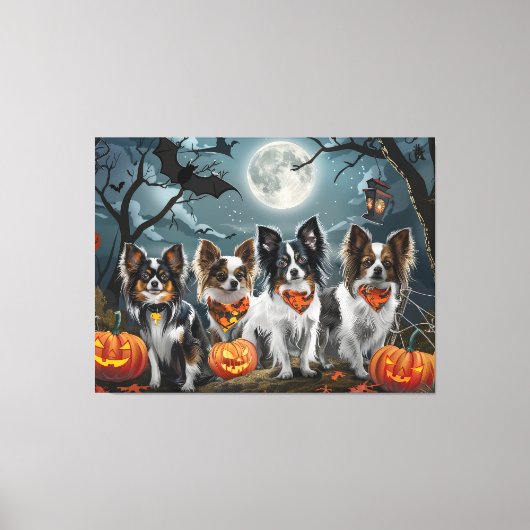 Papillon Halloween Spooky Leinwanddruck (Vorderseite)