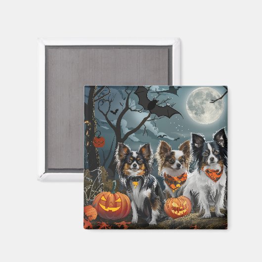 Papillon Halloween Spooky Magnet (Vorderseite/Rückseite)
