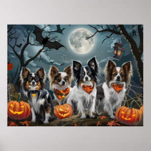 Papillon Halloween Spooky Poster