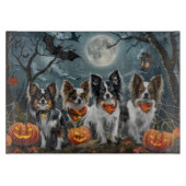 Papillon Halloween Spooky Schneidebrett (Vorderseite)