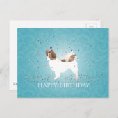Papillon - Happy Birthday Postkarte (Vorne/Hinten)