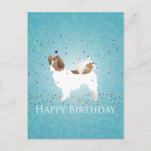 Papillon - Happy Birthday Postkarte