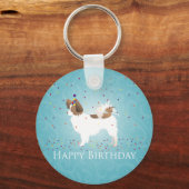 Papillon - Happy Birthday Schlüsselanhänger (Vorderseite)
