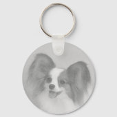 Papillon Headstudy Schlüsselanhänger (Vorderseite)