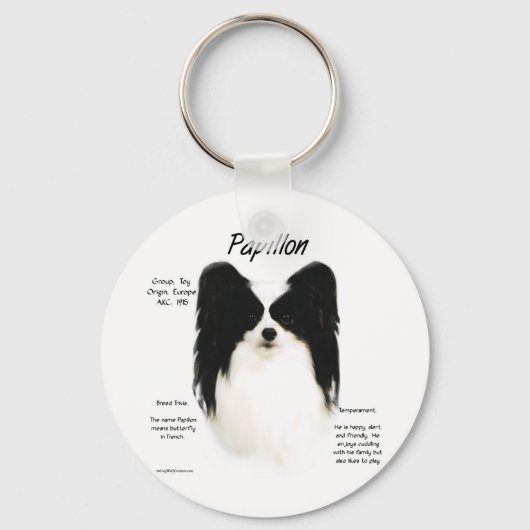 Papillon History Design Schlüsselanhänger (Vorderseite)