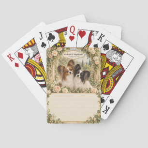 Papillon Hochzeitsgästebuch-Unterschriften-Deck Spielkarten