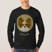 Papillon (Hound Tri) Malerei - Original Hundekunst T-Shirt (Vorderseite)