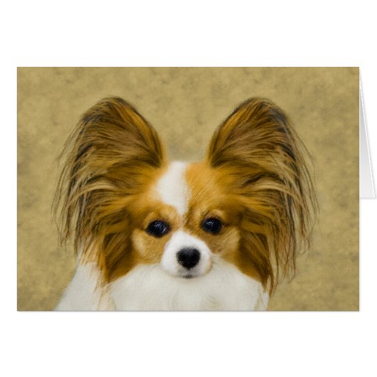 Papillon (Hound Tri) Malerei - Original Hundeschul (Vorderseite (Horizontal))