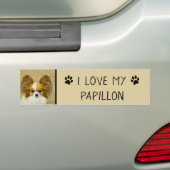 Papillon (Hound Tri) Malerei - Original Hundeschul Autoaufkleber (Auf Auto)
