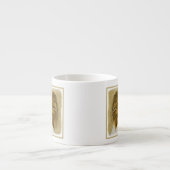 Papillon (Hound Tri) Malerei - Original Hundeschul Espressotasse (Vorderseite)