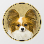 Papillon (Hound Tri) Malerei - Original Hundeschul Fensteraufkleber (Blatt)