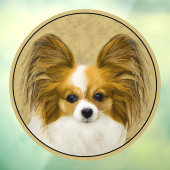Papillon (Hound Tri) Malerei - Original Hundeschul Fensteraufkleber (Blatt 3)