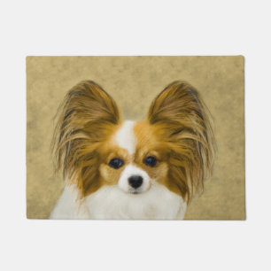 Papillon (Hound Tri) Malerei - Original Hundeschul Fußmatte
