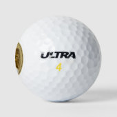 Papillon (Hound Tri) Malerei - Original Hundeschul Golfball (Logo)