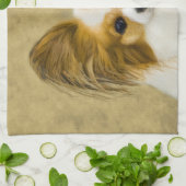 Papillon (Hound Tri) Malerei - Original Hundeschul Handtuch (Gefaltet)