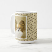 Papillon (Hound Tri) Malerei - Original Hundeschul Kaffeetasse (Vorderseite Links)
