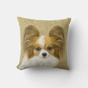 Papillon (Hound Tri) Malerei - Original Hundeschul Kissen