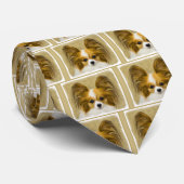 Papillon (Hound Tri) Malerei - Original Hundeschul Krawatte (Gerollt)