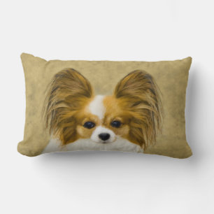 Papillon (Hound Tri) Malerei - Original Hundeschul Lendenkissen