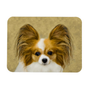 Papillon (Hound Tri) Malerei - Original Hundeschul Magnet