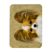 Papillon (Hound Tri) Malerei - Original Hundeschul Magnet (Vertikal)