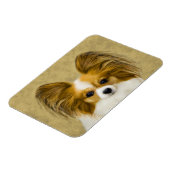 Papillon (Hound Tri) Malerei - Original Hundeschul Magnet (Linke Seite)